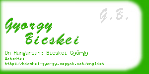 gyorgy bicskei business card